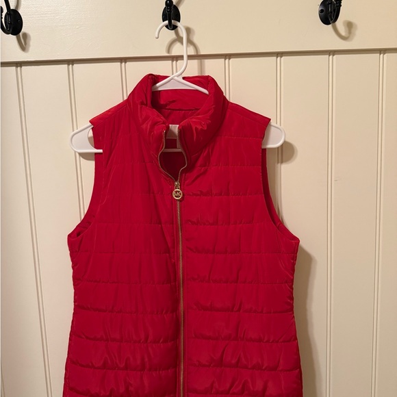 Michael Kors Red Quilted Vest - Picture 1 of 1